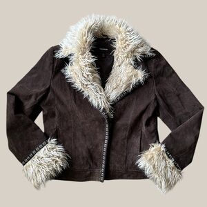 Vintage leather suede Pennylane coat